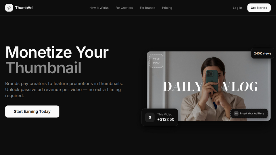 Screenshot of ThumbAd