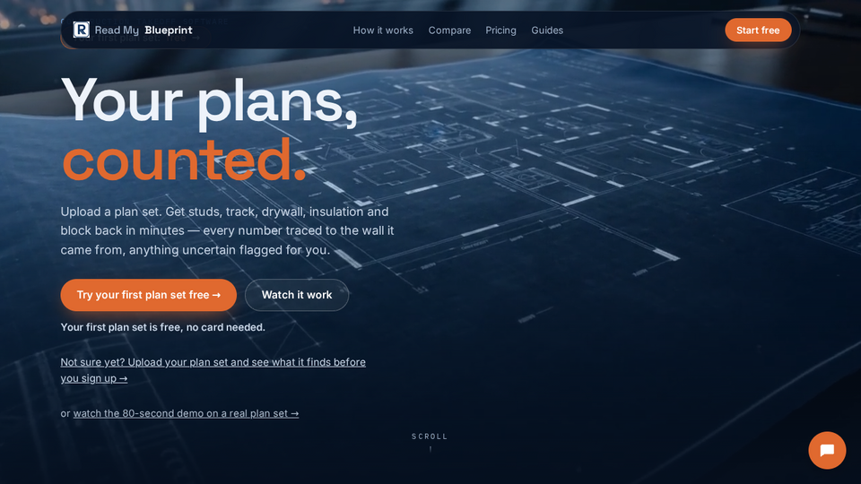 Screenshot of ReadMyBlueprint