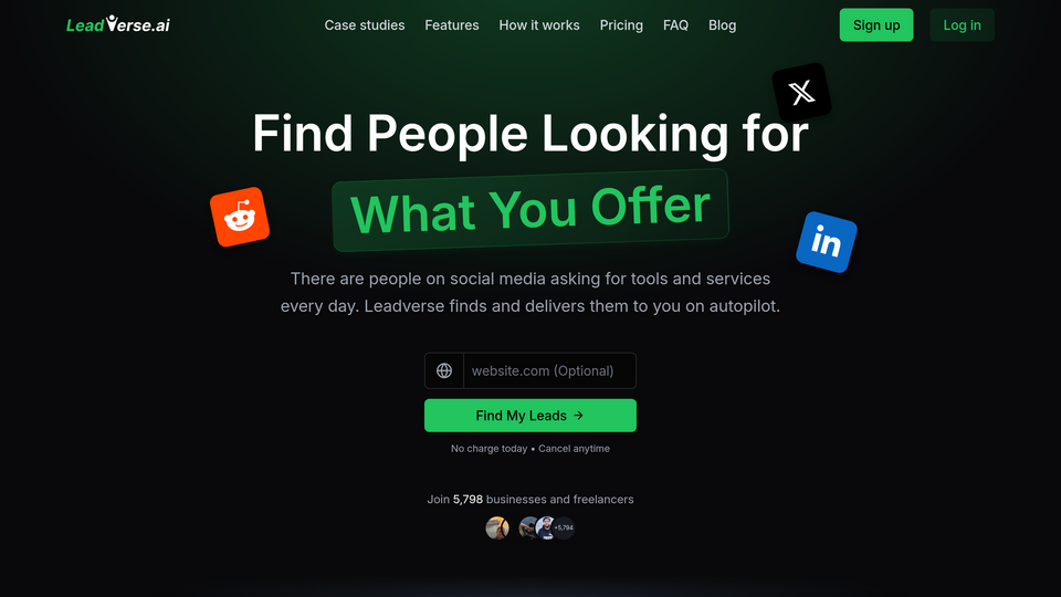 Screenshot of Leadverse
