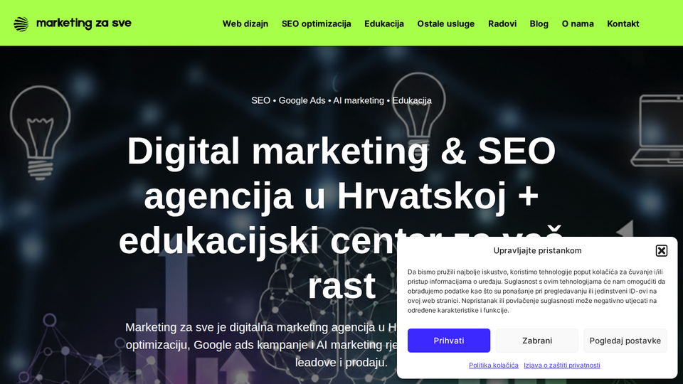 Screenshot of Marketing za sve