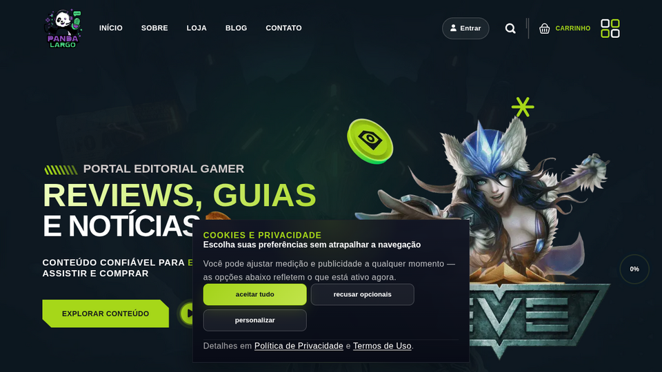 Screenshot of Pandalargo