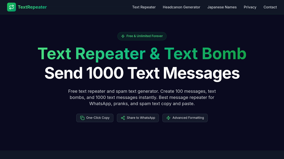 Screenshot of Text Repeater