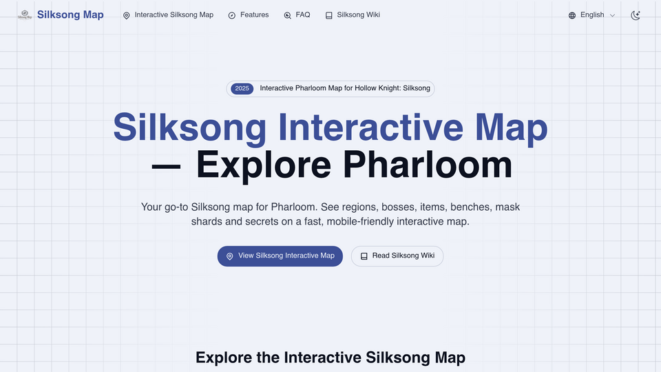 Screenshot of Silksong Map