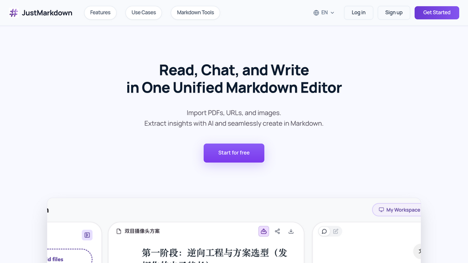 Screenshot of JustMarkdown
