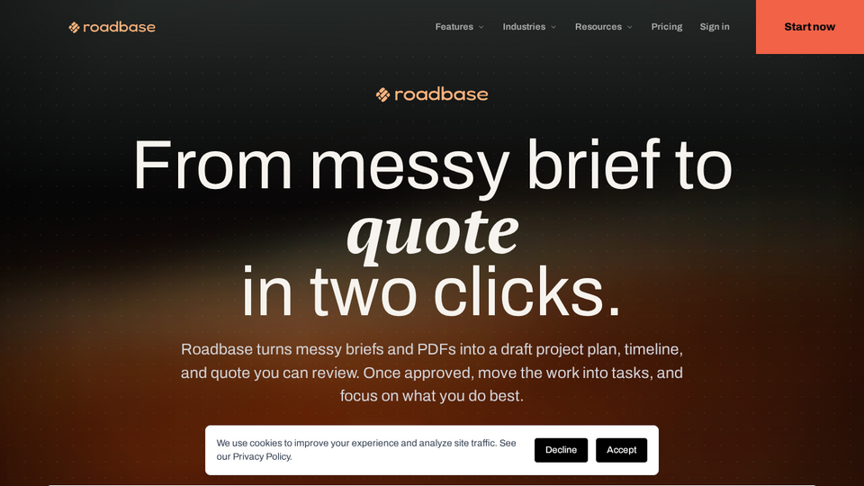 Screenshot of Roadbase