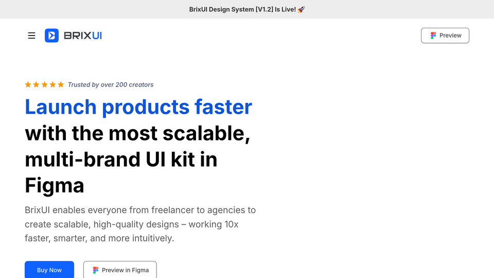 Screenshot of BrixUI Design System
