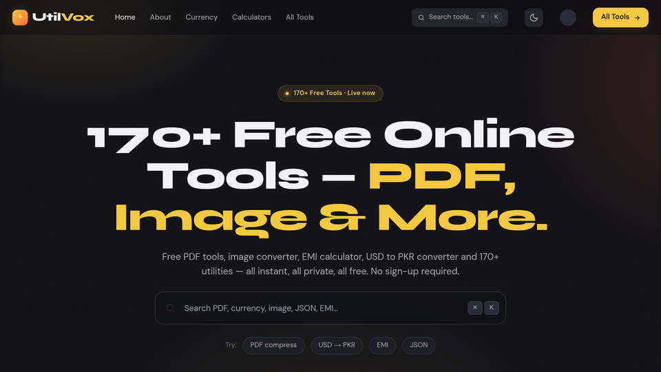 Screenshot of UtilVox