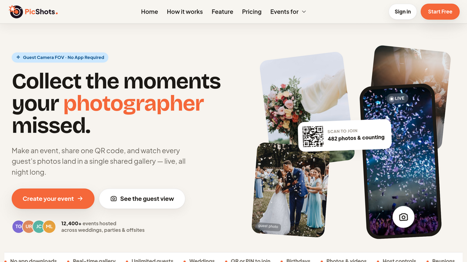 Screenshot of PicShots - Guest Camera