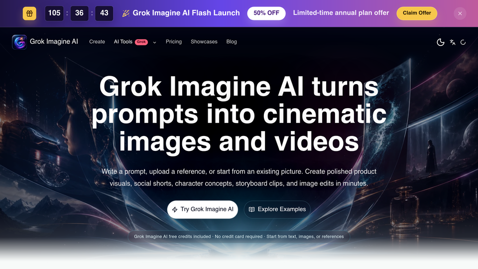 Screenshot of Grok Imagine AI