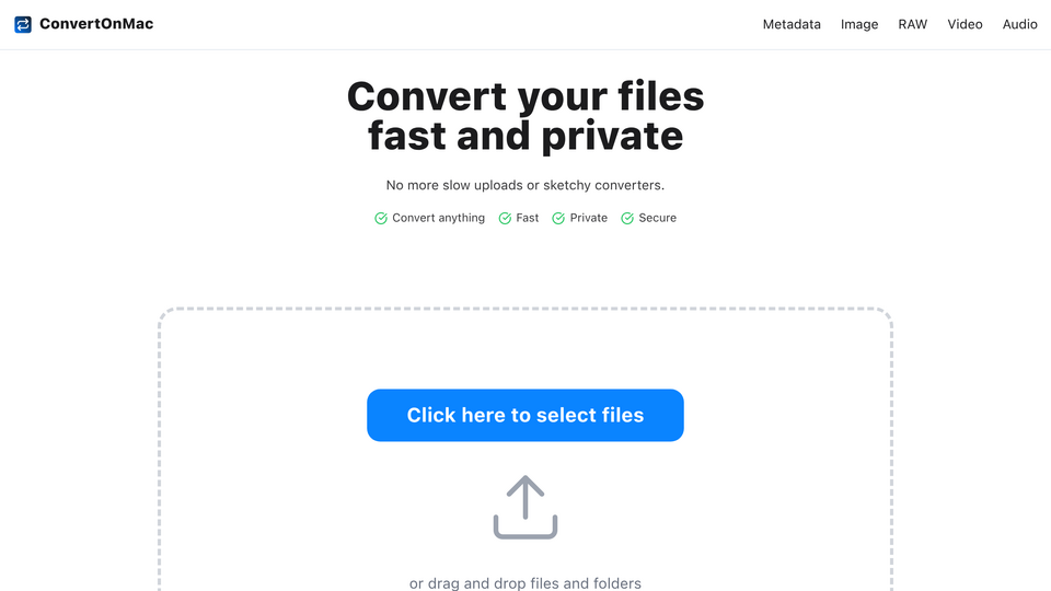 Screenshot of Convert On Mac