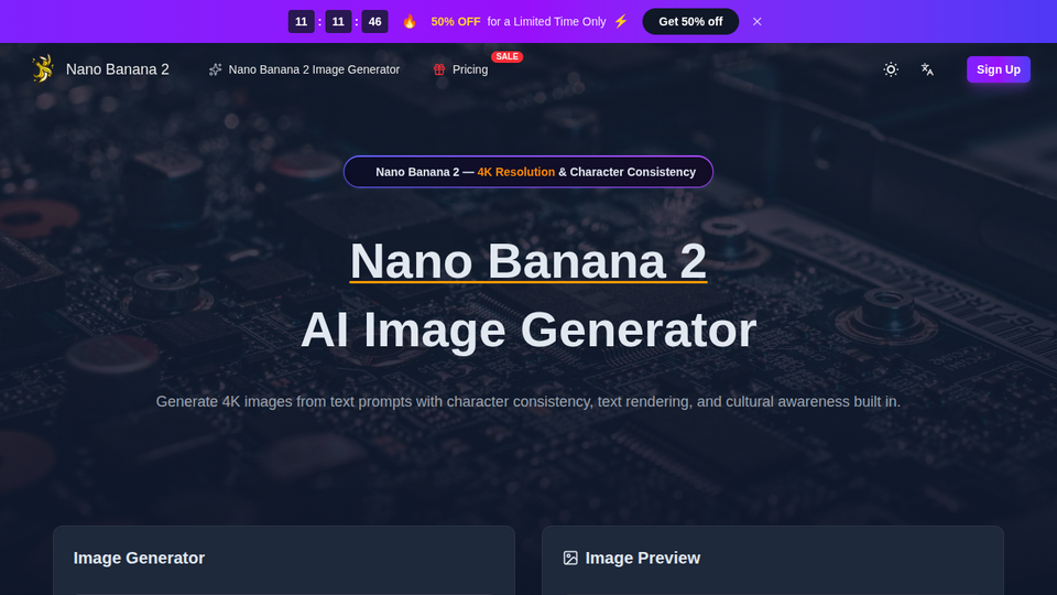 Screenshot of Nano Banana 2