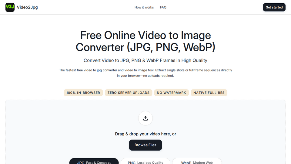 Screenshot of Video2Jpg