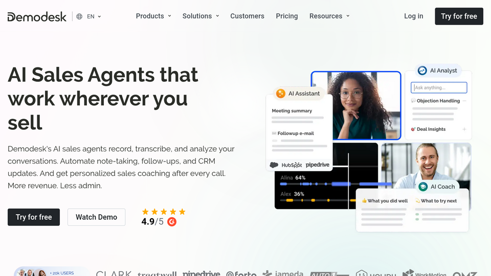 Screenshot of Demodesk