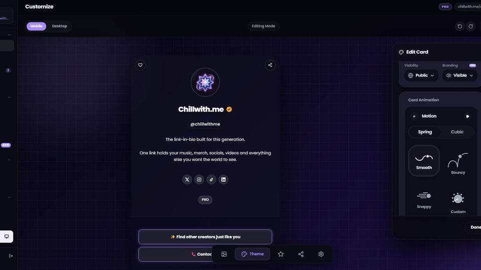 Screenshot of chillwith.me