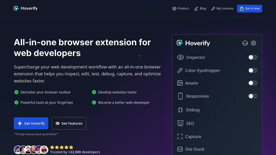 Screenshot of Hoverify