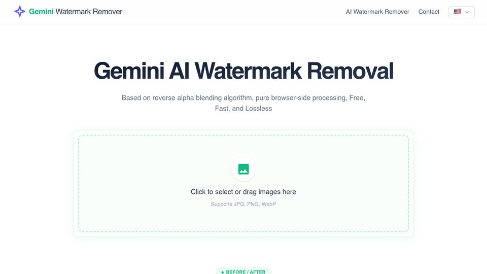 Screenshot of Gemini Watermark Remover