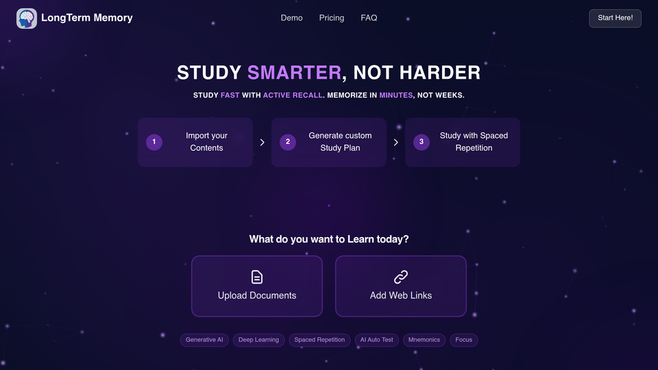 Screenshot of LongTerMemory.com