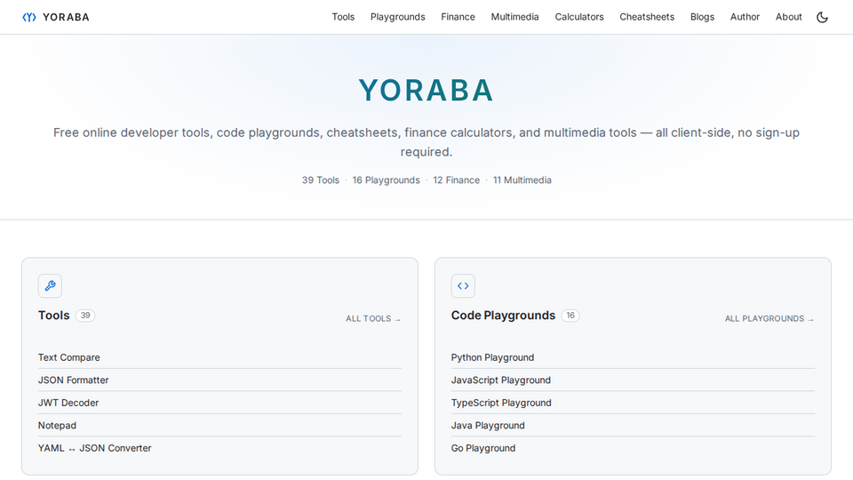 Screenshot of YORABA