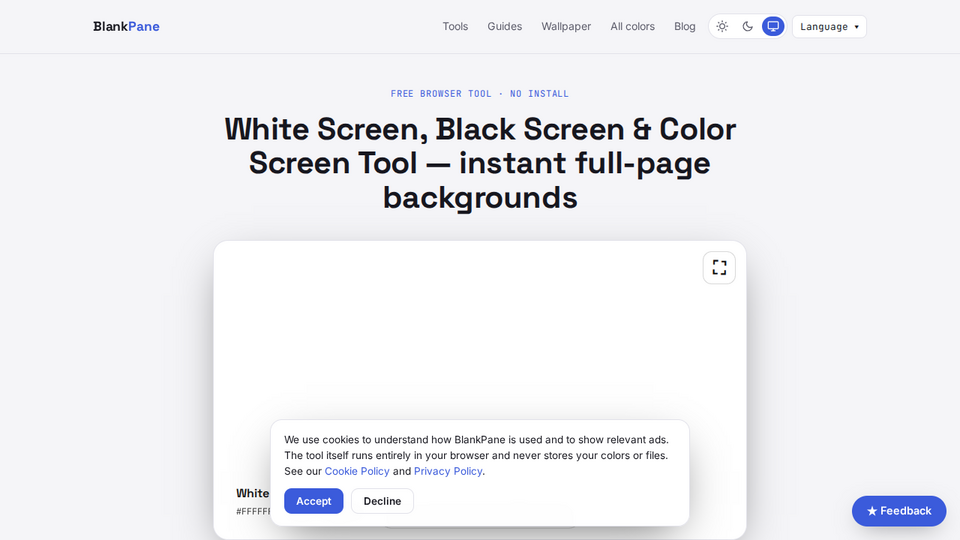 Screenshot of BlankPane