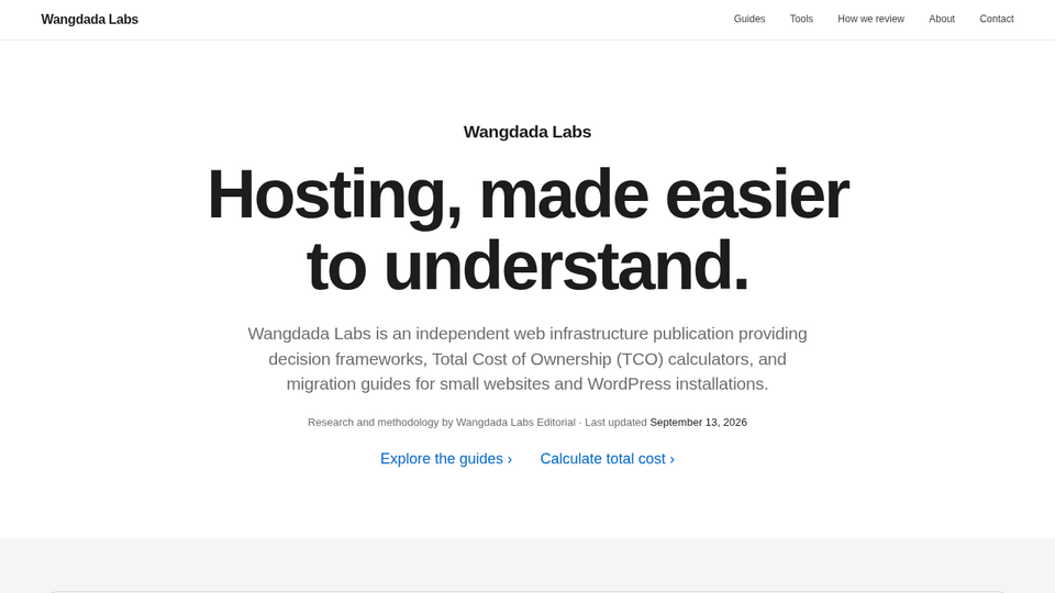 Screenshot of Wangdada Labs