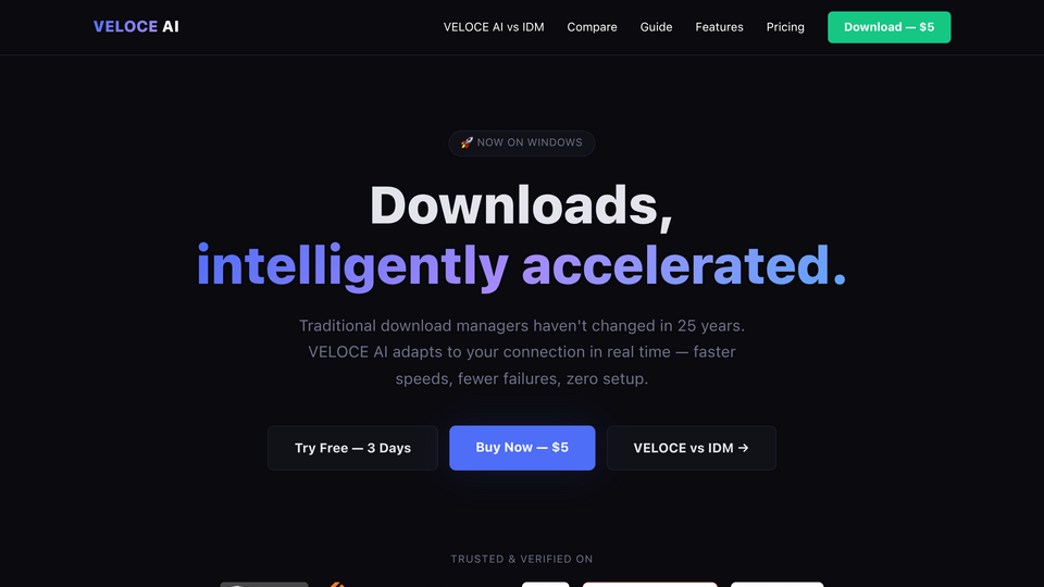 Screenshot of VELOCE AI
