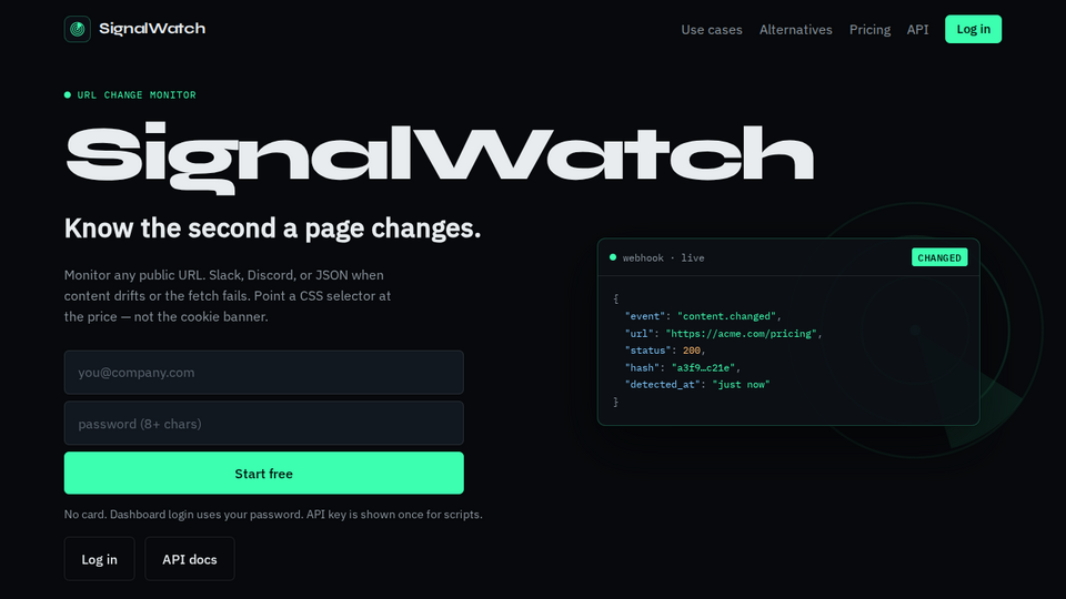 Screenshot of SignalWatch