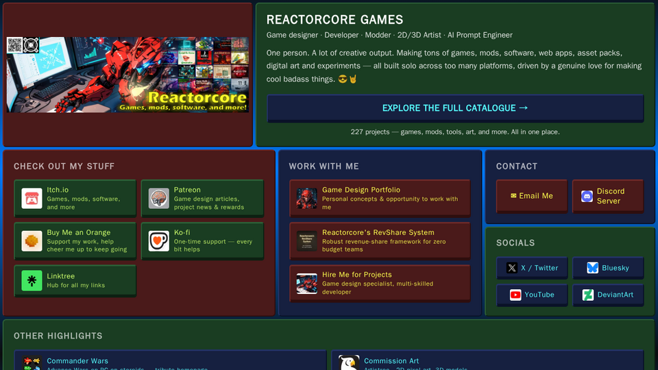 Screenshot of Reactorcore Games
