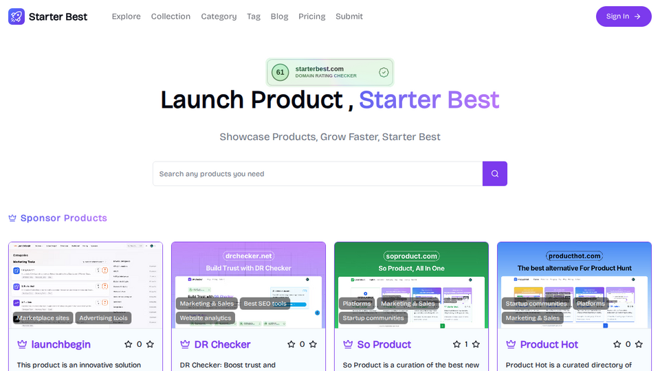 Screenshot of Starter Best