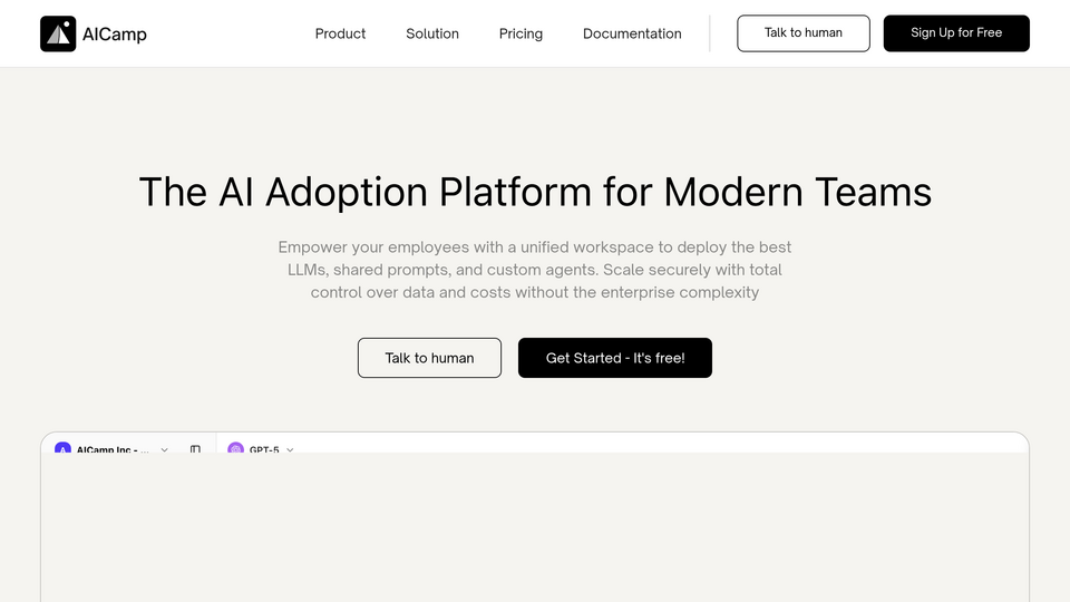 Screenshot of AICamp