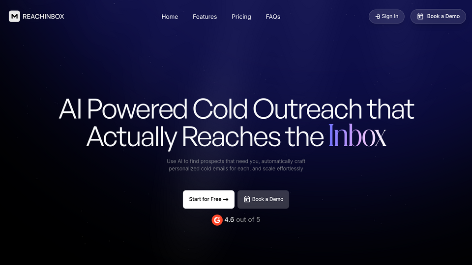 Screenshot of Reachinbox
