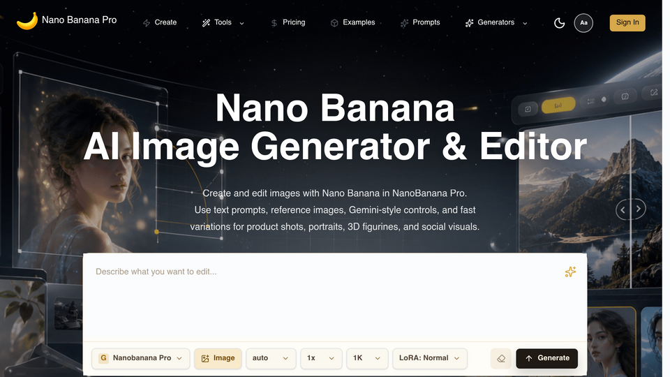 Screenshot of Nano Banana Pro Max