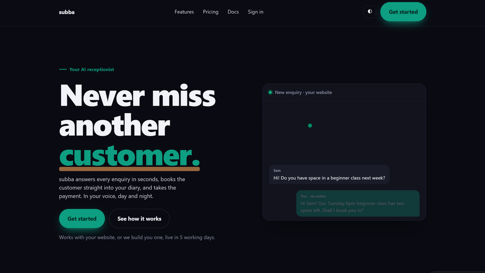 Screenshot of subba