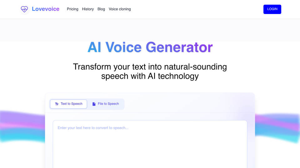 Screenshot of Lovevoice