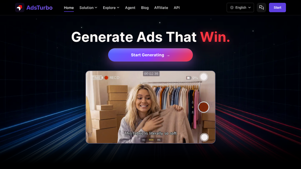 Screenshot of AdsTurbo