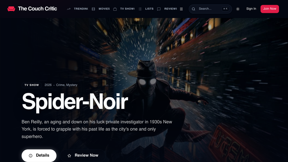 Screenshot of The Couch Critic