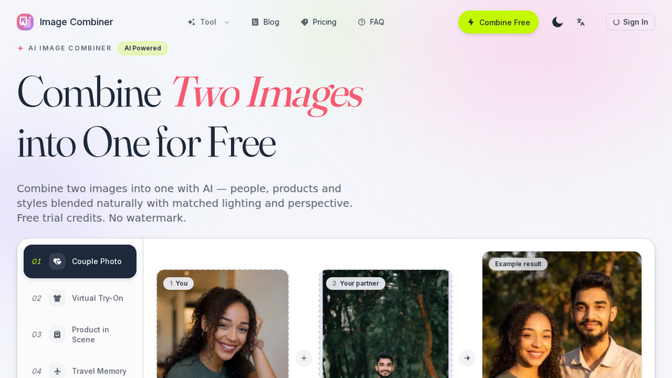 Screenshot of Image Combiner