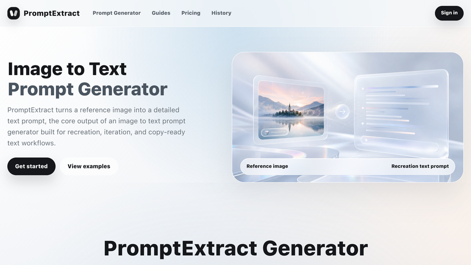 Screenshot of PromptExtract