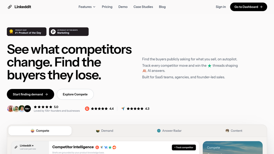 Screenshot of Linkeddit