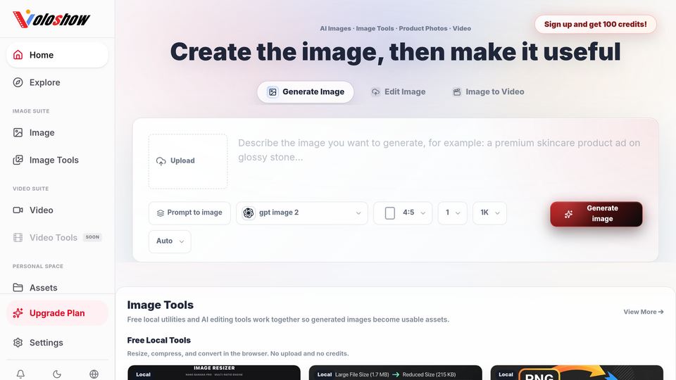 Screenshot of voloshow