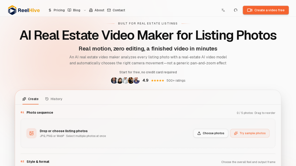 Screenshot of ReelHive
