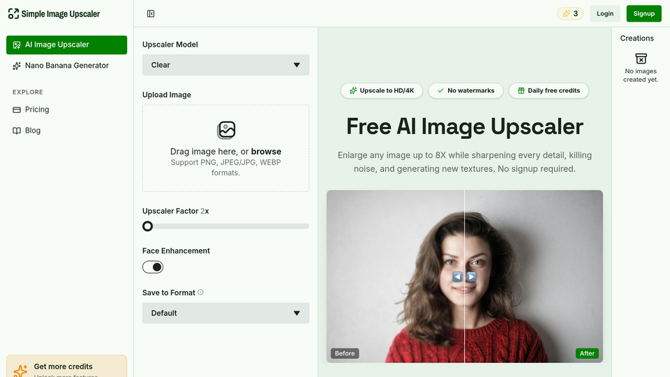 Screenshot of Simple Image Upscaler