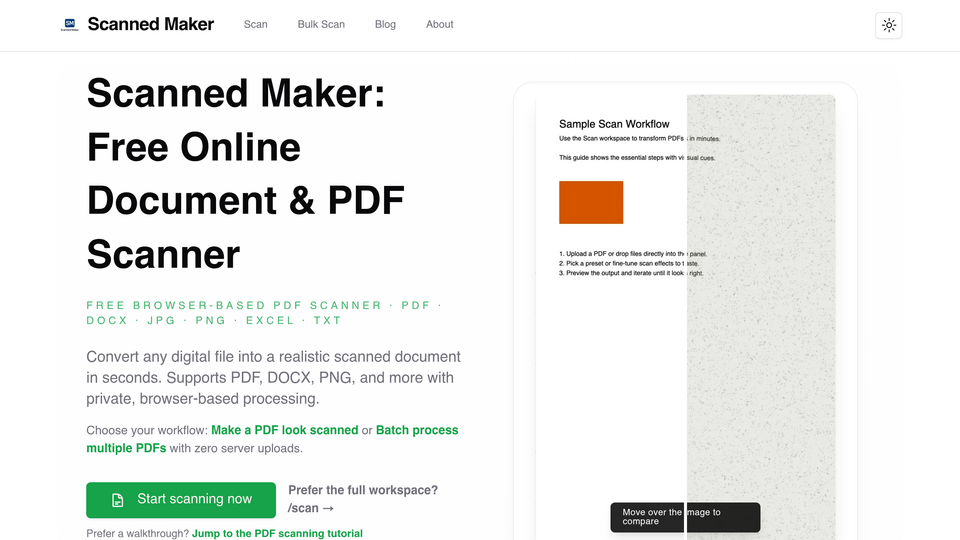 Screenshot of ScannedMaker