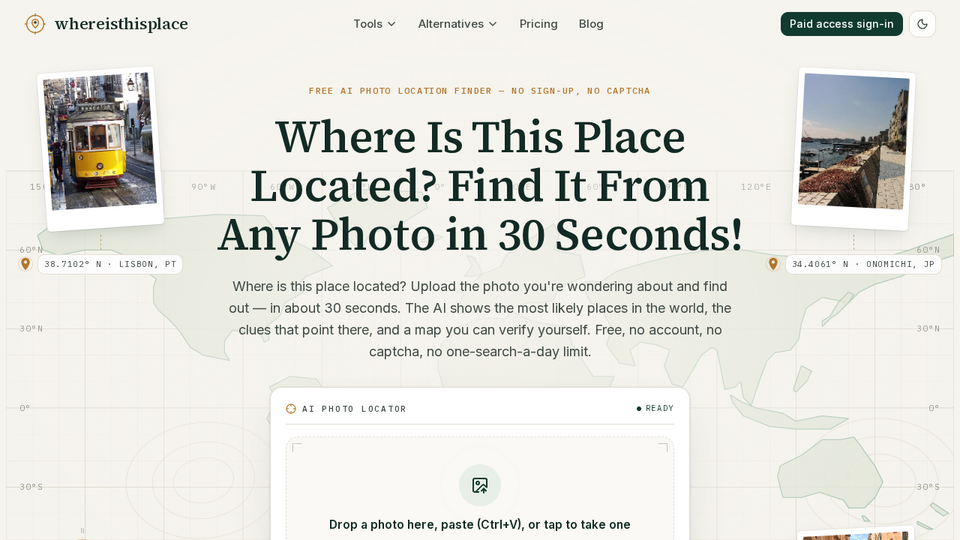 Screenshot of whereisthisplace.online