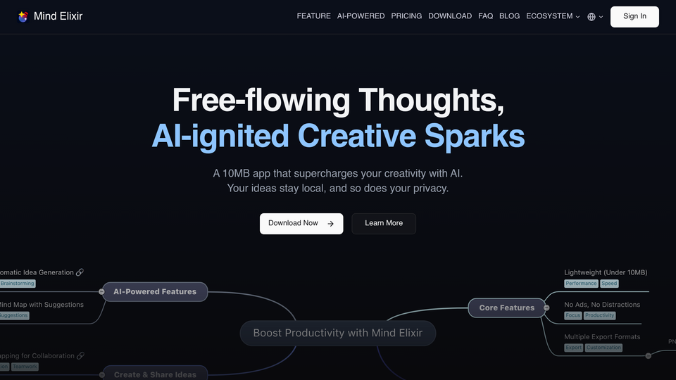 Screenshot of Mind Elixir