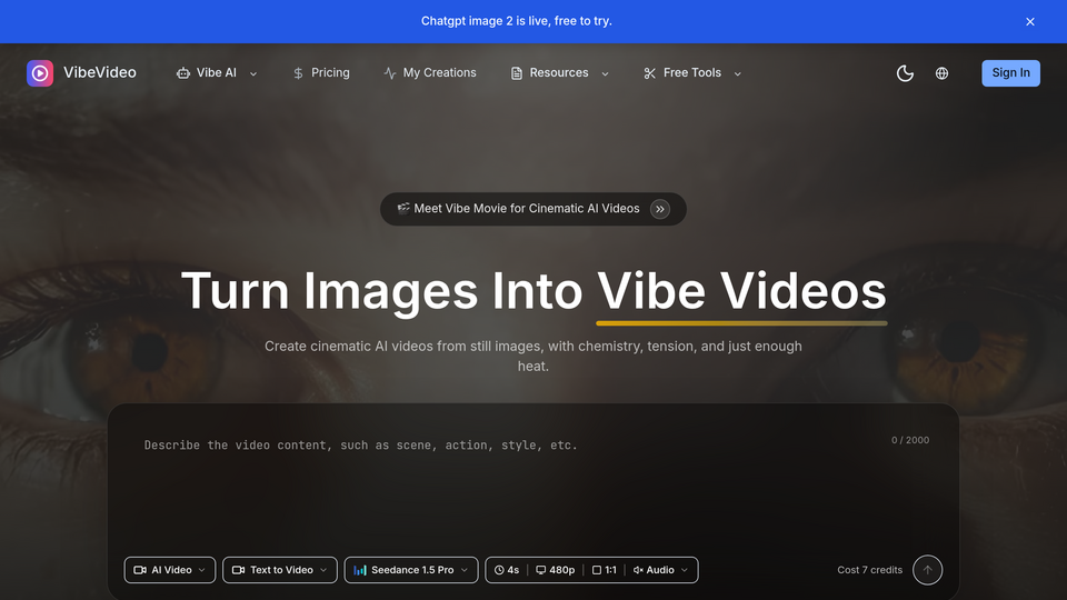 Screenshot of Vibe Video