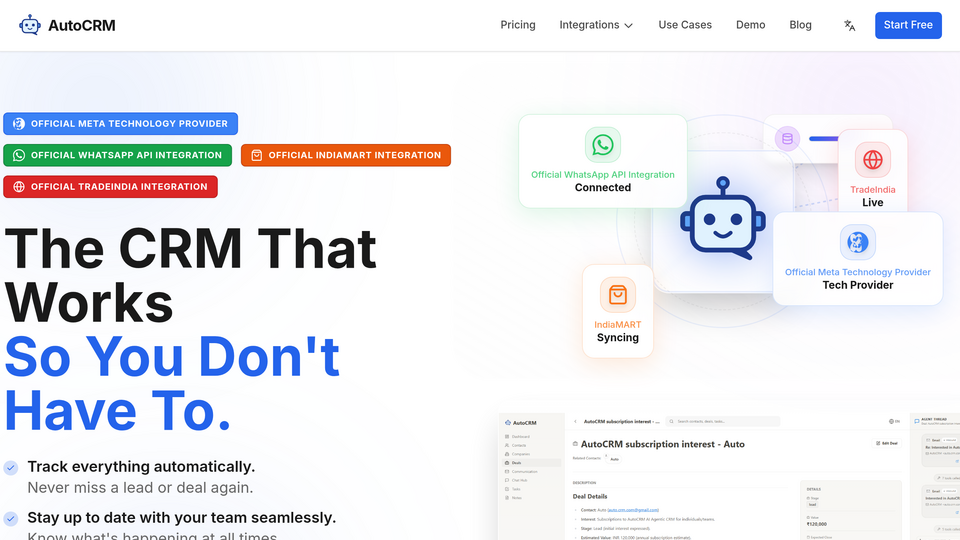 Screenshot of AutoCRM