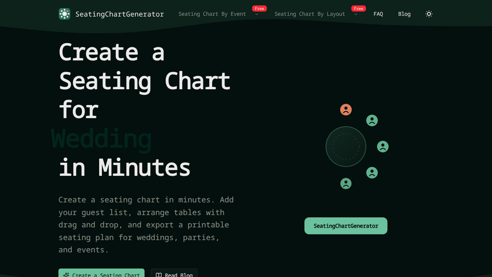 Screenshot of Seating Chart Generator