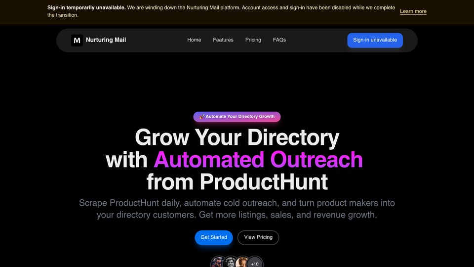 Screenshot of Nurturing Mails
