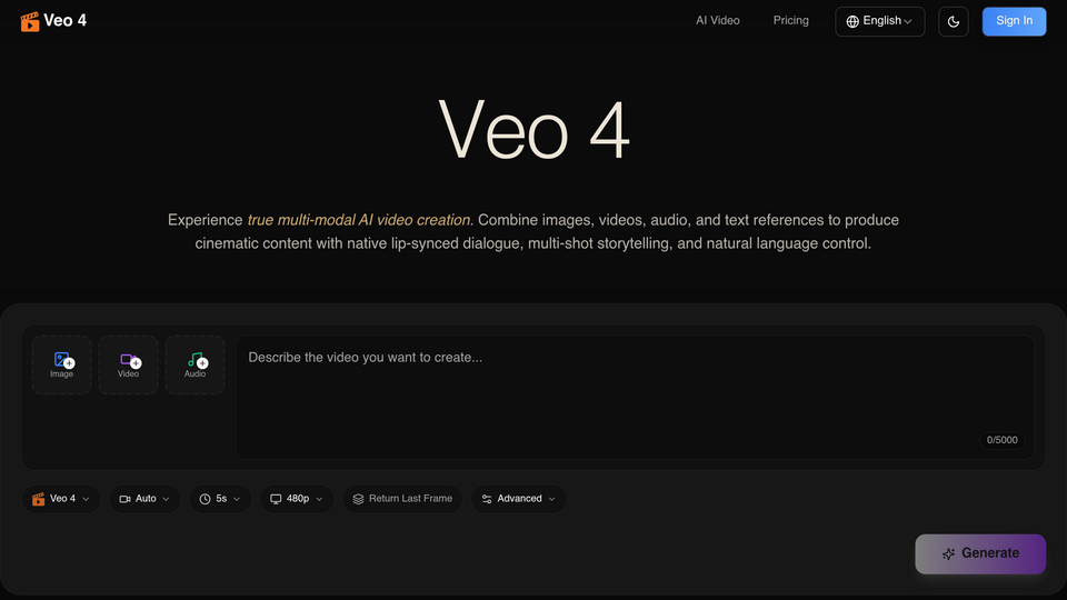 Screenshot of Veo 4