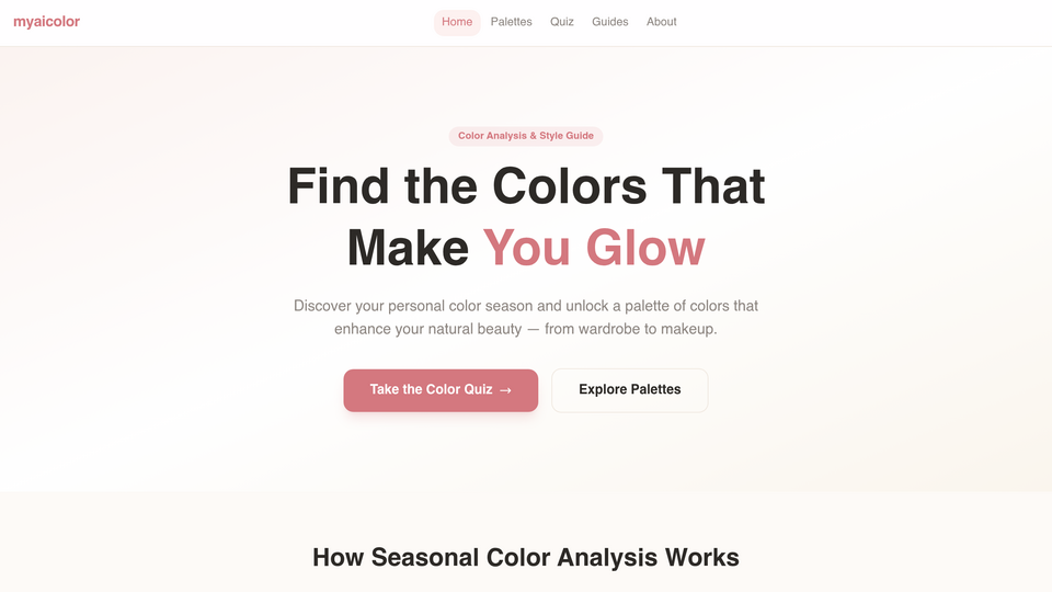 Screenshot of myaicolor
